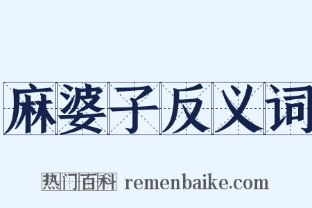 麻婆子反义词是什么意思的图片